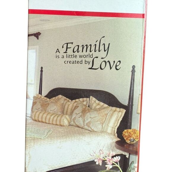 New Love Your Walls Vinyl Family is a Little World Created By Love Wall Art - Picture 2 of 2